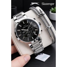 Slazenger Italyan Tasarım Bileklik Hediyeli 2 Yıl Garantili 10 Atm Çelik Erkek Kol Saat ESE.2511.02