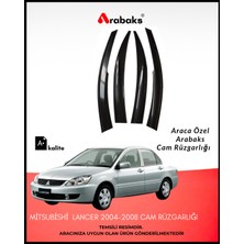 Arabaks Mitsubishi Lancer 2004-2008 Cam Rüzgarlığı 4'lü Takım (Mugen Tip, Dayanıklı Malzeme, Kolay Montaj)