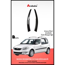 Arabaks Skoda Roomster Cam Rüzgarlığı 2'li Takım (Mugen Tip, Dayanıklı Malzeme, Kolay Montaj)