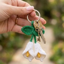 Uretti - Tuğba 9352 2186 El Örgüsü Calla Lily Anahtarlık