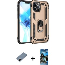 İlk El Grup Ieg™ iPhone 12 Pro Max Ahenk Klasik Koleksiyonu - Siyah 34D Izgaralı Cam + Siyah Metal Kamera Lens Koruma Cam