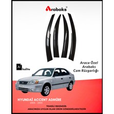 Arabaks Hyundai Admire 2003-2005 Cam Rüzgarlığı 4'lü Takım Dayanıklı Malzeme Kolay Montaj