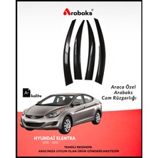 Arabaks Hyundai Elentra 2010-2013 Cam Rüzgarlığı 4'lü Takım (Mugen Tip, Dayanıklı Malzeme, Kolay Montaj)