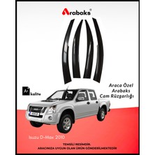 Arabaks Isuzu D-Max 2010 Cam Rüzgarlığı 4'lü Takım (Mugen Tip, Dayanıklı Malzeme, Kolay Montaj)
