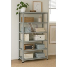Alanraf Çelik Raf 6 Katlı 31X75X200 Raf Sistemleri, Depo Rafı, Arşiv Rafı, Kiler Rafı, Çok Amaçlı Raf