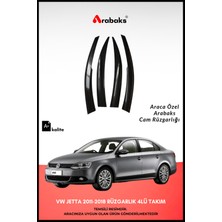 Arabaks Vw Jetta 2011-2018 Cam Rüzgarlığı 4'lü Takım (Mugen Tip, Dayanıklı Malzeme, Kolay Montaj)