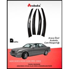 Arabaks Mercedes W210 E200 1995-2002 Cam Rüzgarlığı 4'lü Takım (Mugen Tip, Dayanıklı Malzeme, Kolay Montaj)
