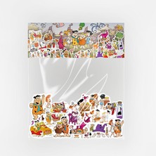 Baprile Taş Devri Temalı Sticker Paketi 23 Parça Çakmaktaşlar Kaliteli Su Geçirmez Etiket Seti