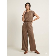 Moda İlgi Modailgi Yanları Çıtçıt Detaylı Pantolon 40125