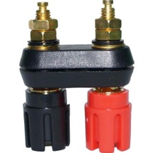 CHESTER Ikili Amfi Hoparlör Terminali Şase Tipi Vidalı Konnektör Kırmızı Siyah Takım