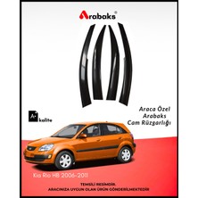 Arabaks Kia Rio Hb 2006-2011 Cam Rüzgarlığı 4'lü Takım (Mugen Tip, Dayanıklı Malzeme, Kolay Montaj)