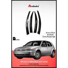 Arabaks Vw Golf 4 Cam Rüzgarlığı 4'lü Takım (Mugen Tip, Dayanıklı Malzeme, Kolay Montaj)