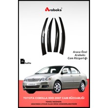Arabaks Toyota Corolla 2001-2007 Cam Rüzgarlığı 4'lü Takım (Mugen Tip, Dayanıklı Malzeme, Kolay Montaj)