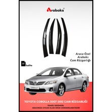 Arabaks Toyota Corolla 2007-2012 Cam Rüzgarlığı 4'lü Takım Dayanıklı Malzeme Kolay Montaj ile Uyumlu