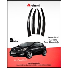 Arabaks Kia Ceed 2013 Cam Rüzgarlığı 4'lü Takım (Mugen Tip, Dayanıklı Malzeme, Kolay Montaj)