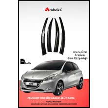 Arabaks Peugeot 208 Cam Rüzgarlığı 4'lü Takım (Mugen Tip, Dayanıklı Malzeme, Kolay Montaj)