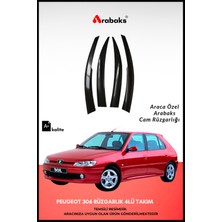 Arabaks Peugeot 306 Cam Rüzgarlığı 4'lü Takım (Mugen Tip, Dayanıklı Malzeme, Kolay Montaj)