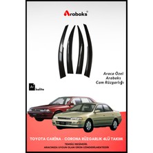 Arabaks Toyota Carina - Corona Cam Rüzgarlığı 4'lü Takım (Mugen Tip, Dayanıklı Malzeme, Kolay Montaj)