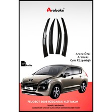 Arabaks Peugeot 3008 Cam Rüzgarlığı 4'lü Takım (Mugen Tip, Dayanıklı Malzeme, Kolay Montaj)