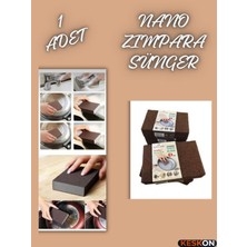 Keskon Nano Zımpara Sünger (1 Adet) – Pas, Leke ve Kireç Sökücü, Etkili Mutfak Temizlik Süngeri