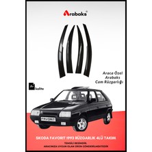 Arabaks Skoda Favorit 1993 Cam Rüzgarlığı 4'lü Takım (Mugen Tip, Dayanıklı Malzeme, Kolay Montaj)
