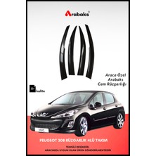 Arabaks Peugeot 308 Cam Rüzgarlığı 4'lü Takım (Mugen Tip, Dayanıklı Malzeme, Kolay Montaj)