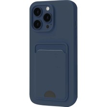 Alkar Ticaret Iphone 16 Pro Kılıf Kelvin Kartvizitli Silikon - Lacivert
