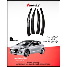 Arabaks Hyundai I30 2013-2016 Cam Rüzgarlığı 4'lü Takım (Mugen Tip, Dayanıklı Malzeme, Kolay Montaj)