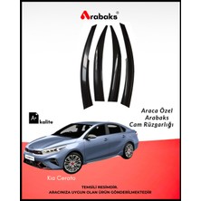 Arabaks Kia Cerato Cam Rüzgarlığı 4'lü Takım (Mugen Tip, Dayanıklı Malzeme, Kolay Montaj)