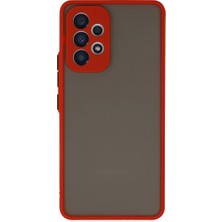 Alkar Ticaret Samsung Galaxy A73 5g Kılıf Montreal Silikon Kapak - Kırmızı