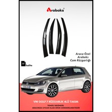Arabaks Vw Golf 7 Cam Rüzgarlığı 4'lü Takım (Mugen Tip, Dayanıklı Malzeme, Kolay Montaj)