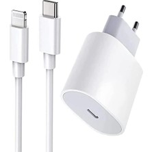 TY Tech iPhone 11 / 12 / 13 / 14 Pro Max Mini Uyumlu 20W Adaptör Kablo Usb-C Pd Hızlı Şarj Aleti
