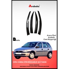 Arabaks Opel Corsa 1998 Cam Rüzgarlığı 4'lü Takım (Mugen Tip, Dayanıklı Malzeme, Kolay Montaj)