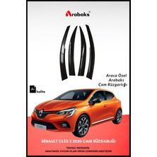 Arabaks Renault Clio 5 Cam Rüzgarlığı 4'lü Takım (Mugen Tip, Dayanıklı Malzeme, Kolay Montaj)