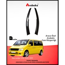 Arabaks Mercedes Vito 1999-2011 Cam Rüzgarlığı 2'li Takım (Mugen Tip, Dayanıklı Malzeme, Kolay Montaj)