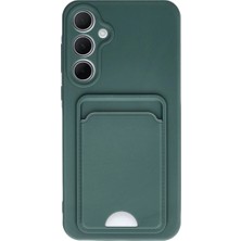 Alkar Ticaret Samsung Galaxy A35 5g Kılıf Kelvin Kartvizitli Silikon - Koyu Yeşil