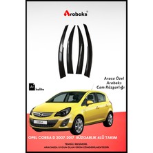 Arabaks Opel Corsa D 2007-2017 Cam Rüzgarlığı 4'lü Takım (Mugen Tip, Dayanıklı Malzeme, Kolay Montaj)
