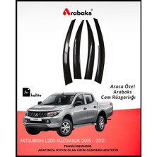 Arabaks Mitsubishi L200 2015-2021 Cam Rüzgarlığı 4'lü Takım (Mugen Tip, Dayanıklı Malzeme, Kolay Montaj)