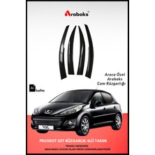 Arabaks Peugeot 207 Cam Rüzgarlığı 4'lü Takım (Mugen Tip, Dayanıklı Malzeme, Kolay Montaj)