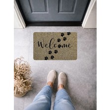 Bert Welcome Pati Izli Dijital Baskılı Pvc Kapı Önü Paspası Kaymaz Tabanlı Modern Giriş Paspası