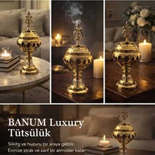 Banum Luxury Lüks Çelik Altın Tonlu Tütsülük