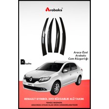 Arabaks Renault Symbol 2013 Cam Rüzgarlığı 4'lü Takım (Mugen Tip, Dayanıklı Malzeme, Kolay Montaj)