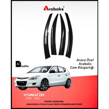 Arabaks Hyundai I30 2010-2012 Cam Rüzgarlığı 4'lü Takım (Mugen Tip, Dayanıklı Malzeme, Kolay Montaj)