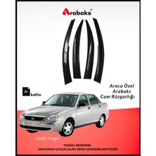 Arabaks Lada Vega Cam Rüzgarlığı 4'lü Takım (Mugen Tip, Dayanıklı Malzeme, Kolay Montaj)