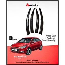 Arabaks Hyundai I20 2015 Cam Rüzgarlığı 4'lü Takım (Mugen Tip, Dayanıklı Malzeme, Kolay Montaj)