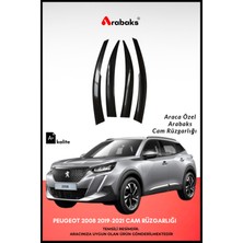 Arabaks Peugeot 2008 2019-2021 Cam Rüzgarlığı 4'lü Takım (Mugen Tip, Dayanıklı Malzeme, Kolay Montaj)