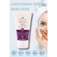Lovecra Aydınlatıcı Krem Yoğun Nemlendirici Beyazlatıcı Leke Karşıtı E & A Vitamini GLYCOLIC ASIT 50ML