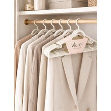 Vichy 5’li Kaymaz Çok Amaçlı Askı 42,2 cm – Krem Renk Elbise & Pantolon Askısı VCH-7018