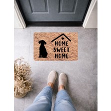 Bert Köpek Figürlü Home Sweet Home Kapı Önü Paspası Dijital Baskılı Kaydırmaz Tabanlı Modern Paspas