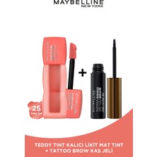Maybelline New York Maybelline Super Stay Teddy Tint 25 Baby Tee + Maybelline Brow Tattoo Gel Tint 1 Light